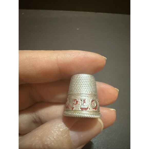 Vintage Metal Advertising Thimble; KoMo Flour - Picture 3 of 9
